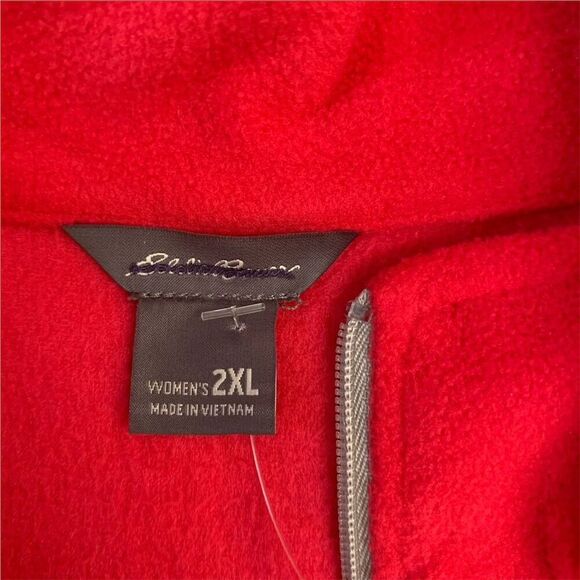 Eddie Bauer Women's 2XL Red Fleece Full Zip Long Sleeve Jacket Casual - Picture 2 of 6